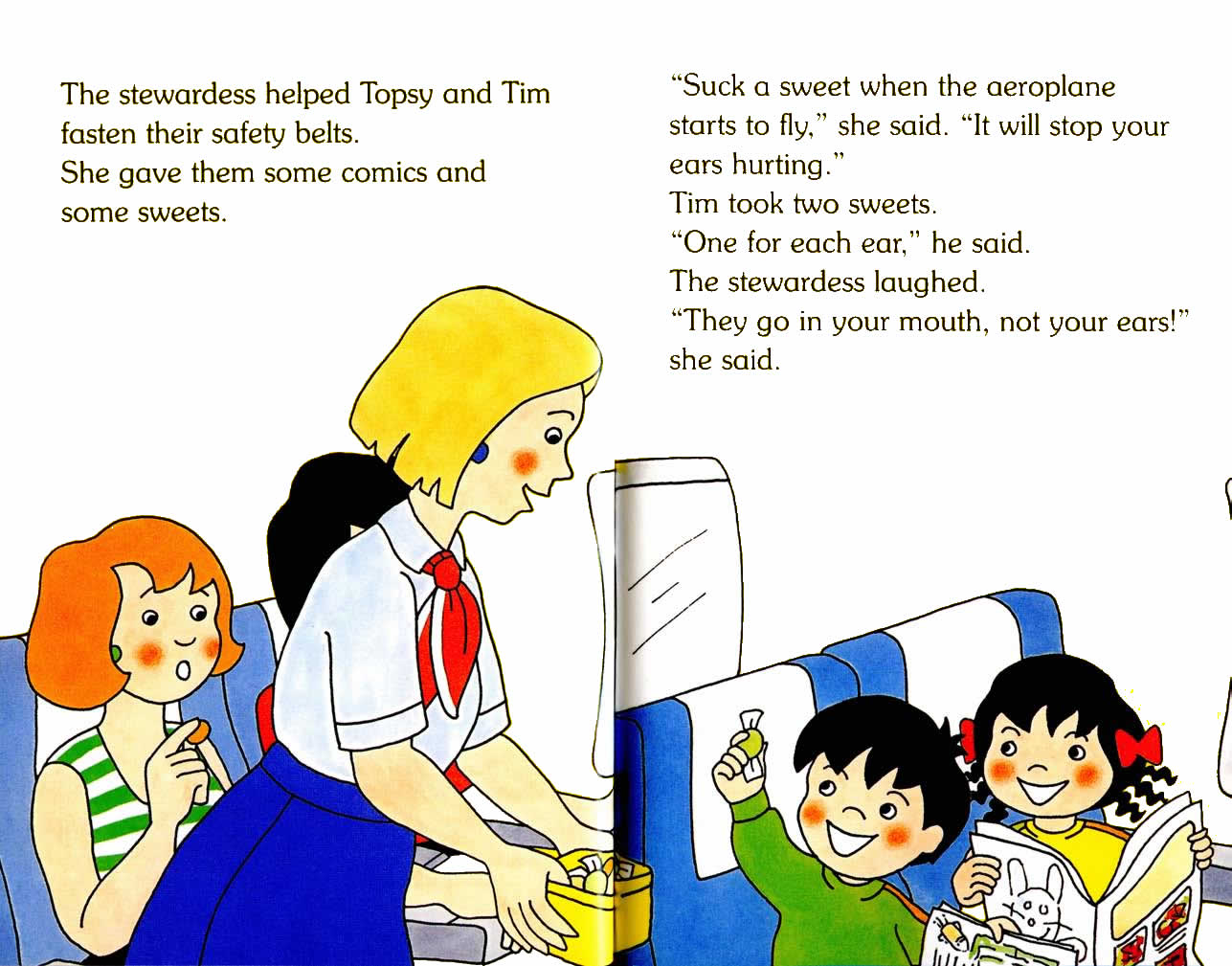 Ladybird - Topsy Tim Books - Go On An Aeroplane (08),绘本,绘本故事,绘本阅读,故事书,童书,图画书,课外阅读